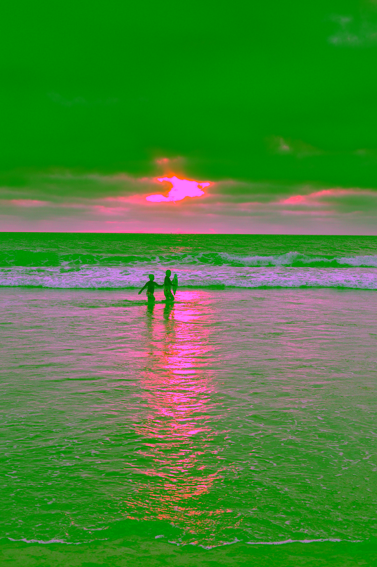 Childern at the beach